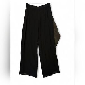 Armani Collezioni Classic Black Wide-Leg Trousers